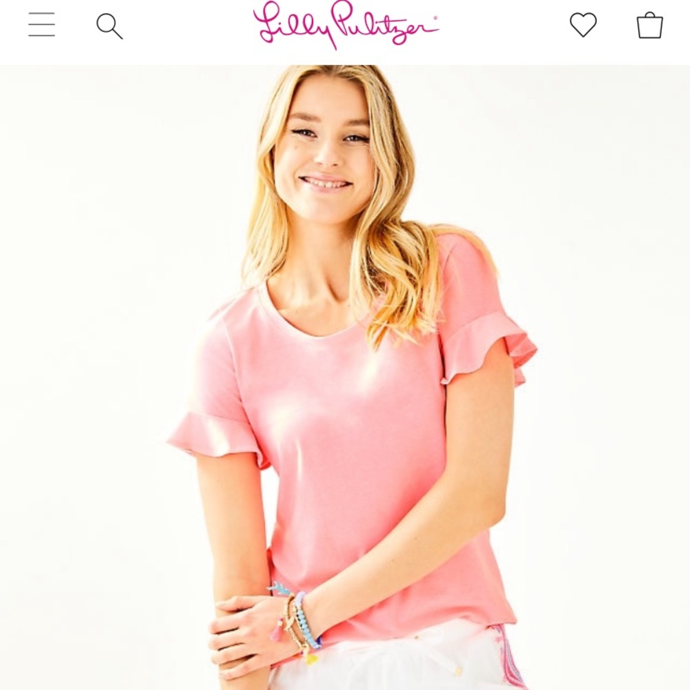 Lily Pulitzer Sorella Top in color Capri Coral 💗